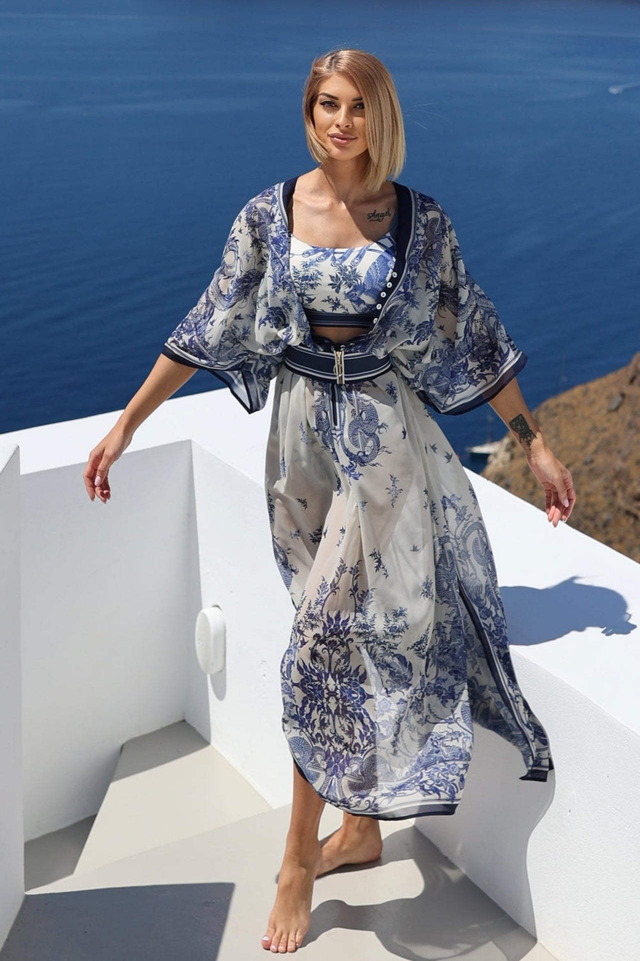 CHIFFON CAFTAN DRESS - ASIA SKY JIORO РОКЛЯ КАФТАН - ASIA SKY JIORO