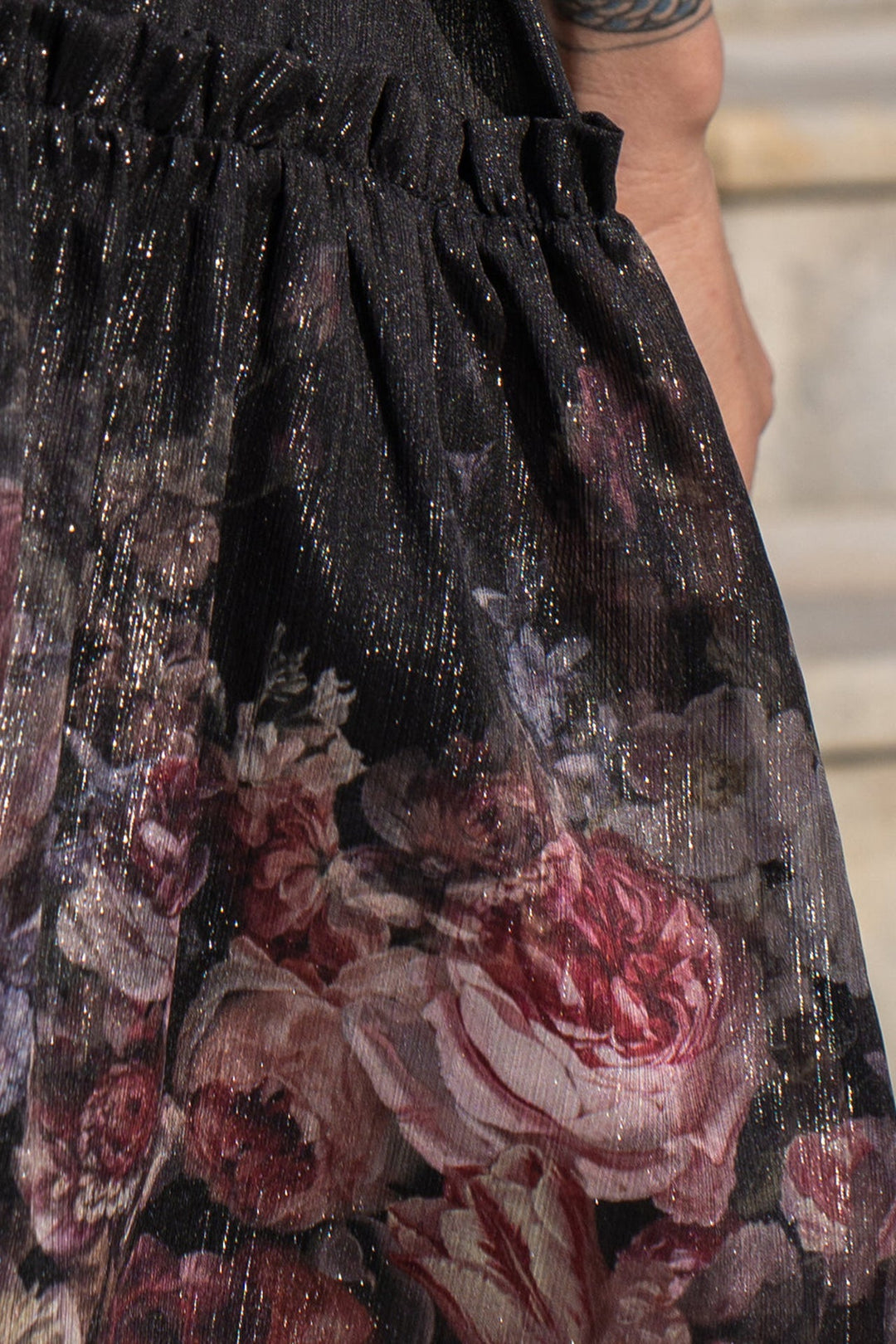 DRESS WITH PUFF SLEEVE - VINTAGE FLOWERS