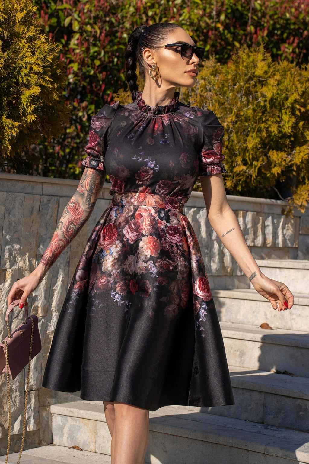 CUT SKIRT - VINTAGE FLOWERS JIORO РАЗКРОЕНА ПОЛА - VINTAGE FLOWERS JIORO