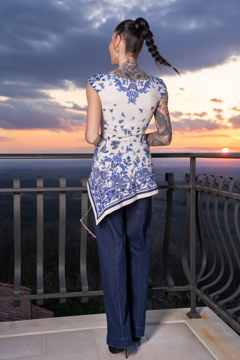 БЛУЗА С АСИМЕТРИЯ - ASIA SKY - Fashion Roots