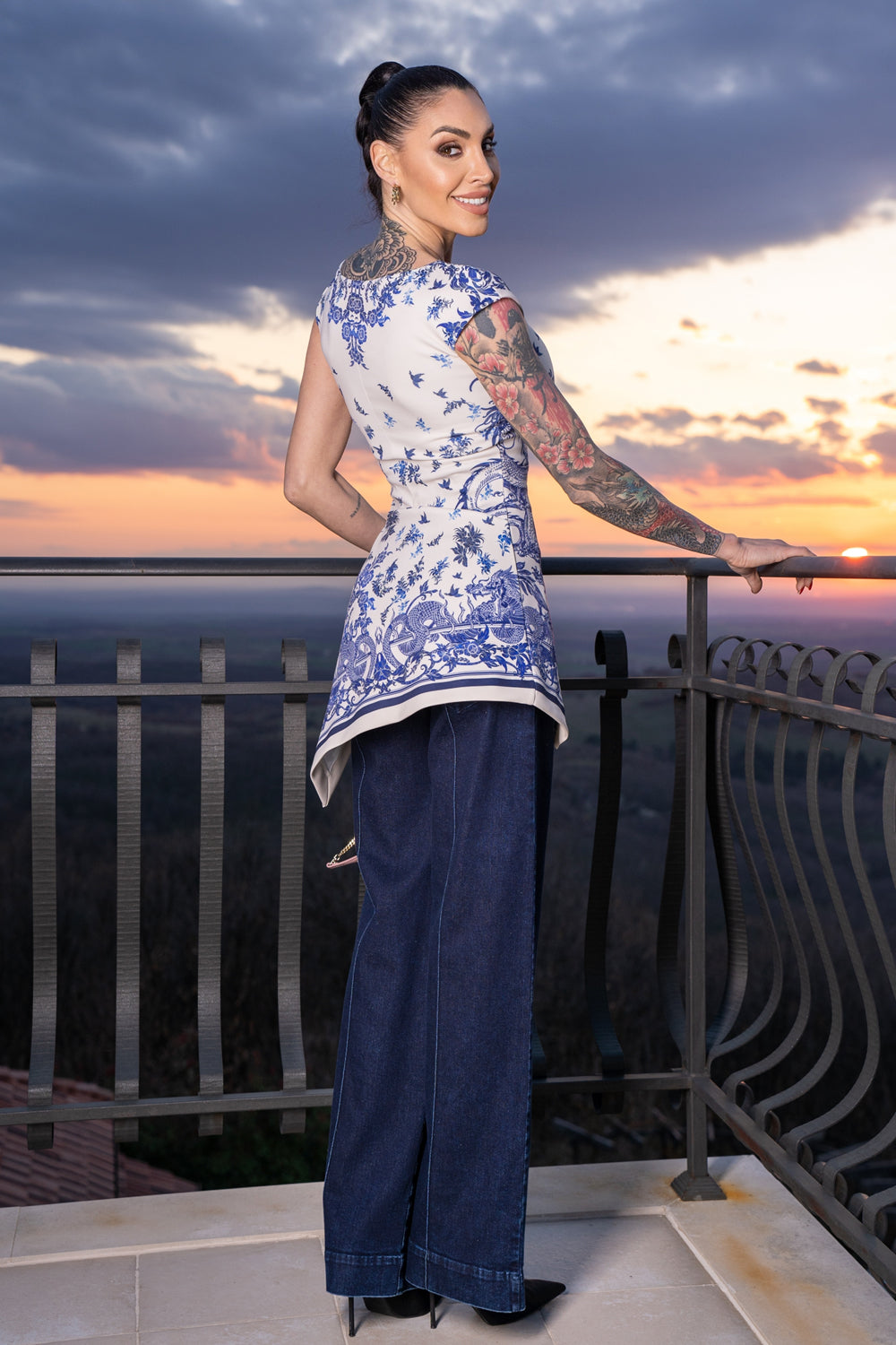 БЛУЗА С АСИМЕТРИЯ - ASIA SKY - Fashion Roots