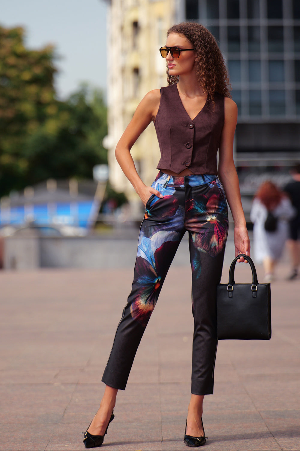 CLASSIC VISCOSE PANTS - VIOLET