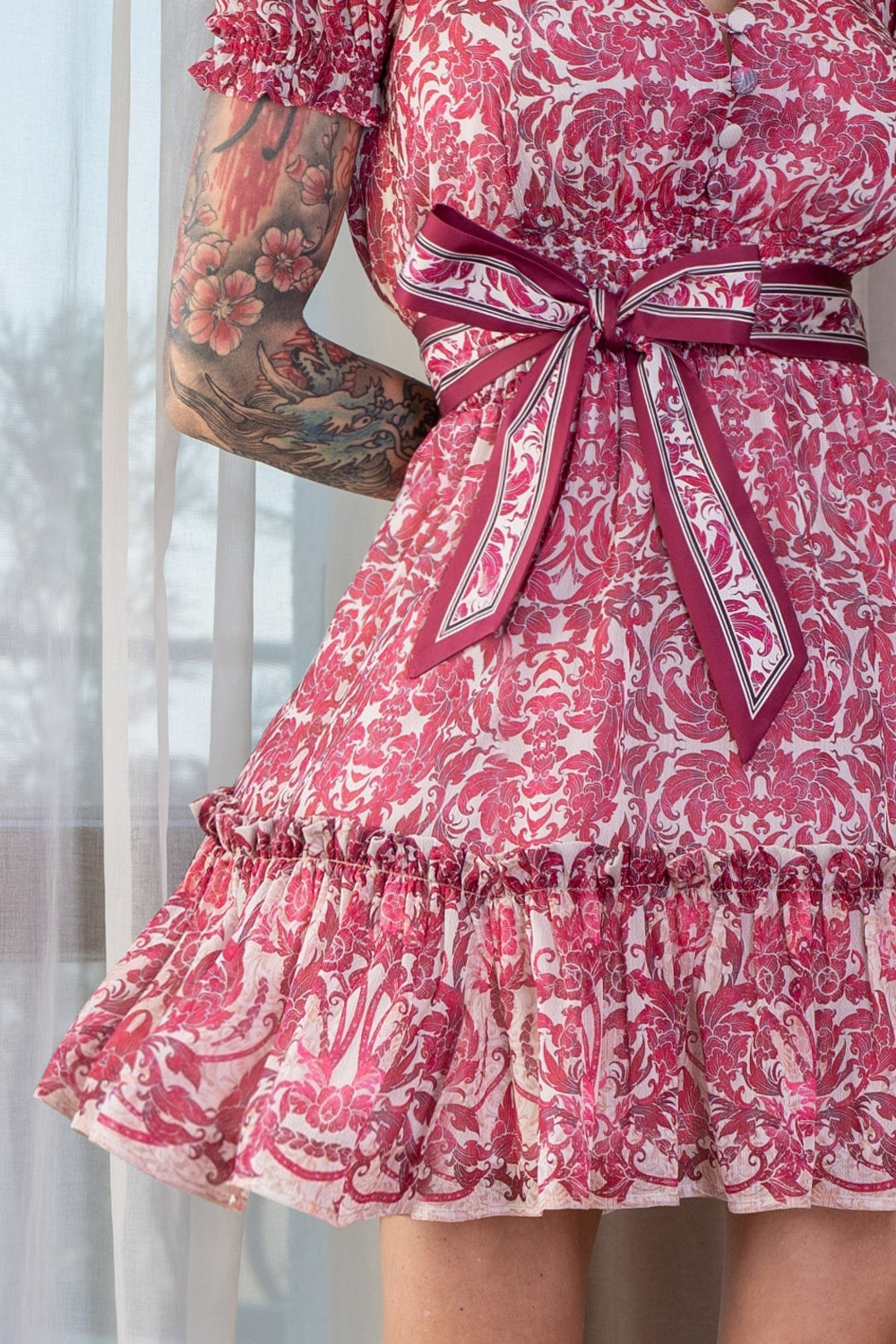 TAILORED DRESS - ASIA BORDEAUX - Fashion Roots