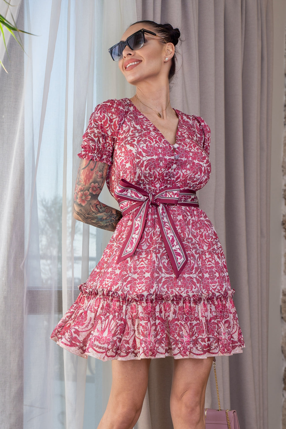 TAILORED DRESS - ASIA BORDEAUX - Fashion Roots