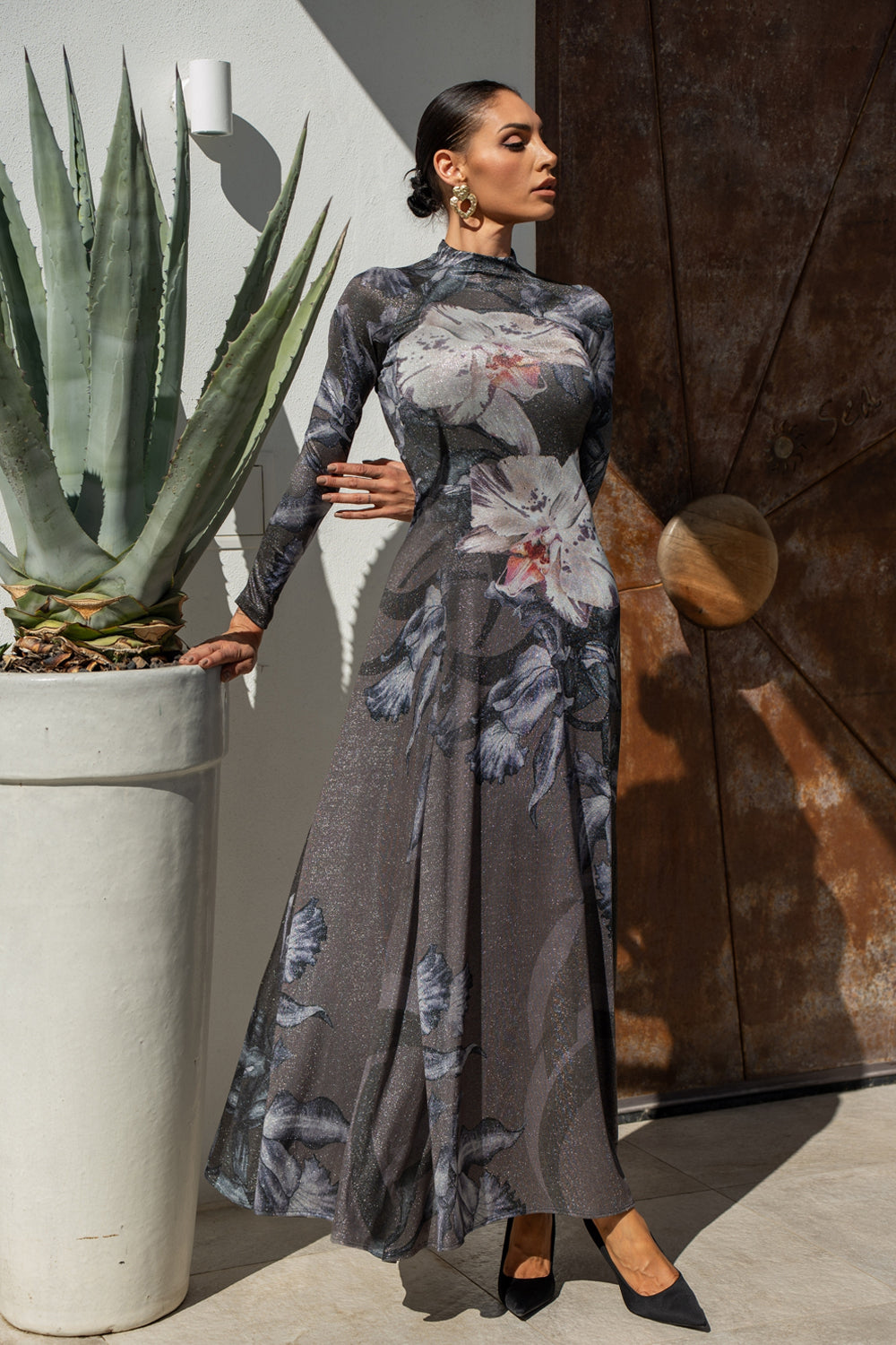 LONG LUREX DRESS - ORCHID ICE JIORO ДЪЛГА РОКЛЯ ОТ ЛУРЕКС - ORCHID ICE JIORO