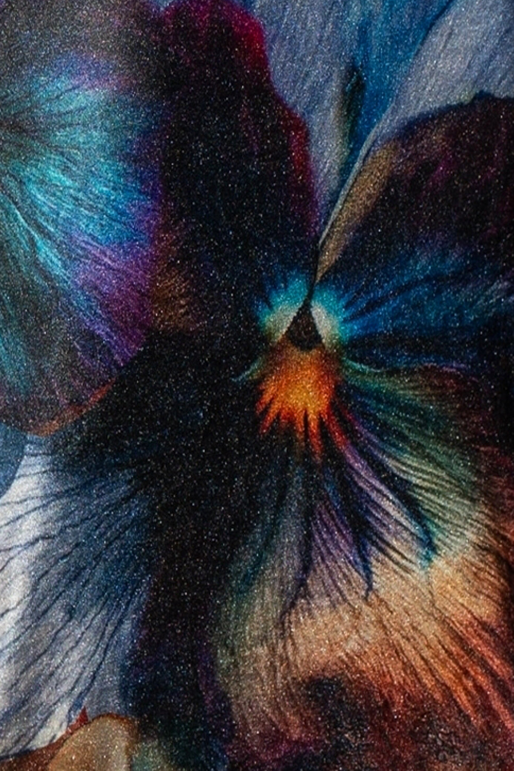 VELVET MAXI DRESS WITH REGLAN LONG SLEEVES, HIGH NECK AND SIDE SLIT - VIOLET