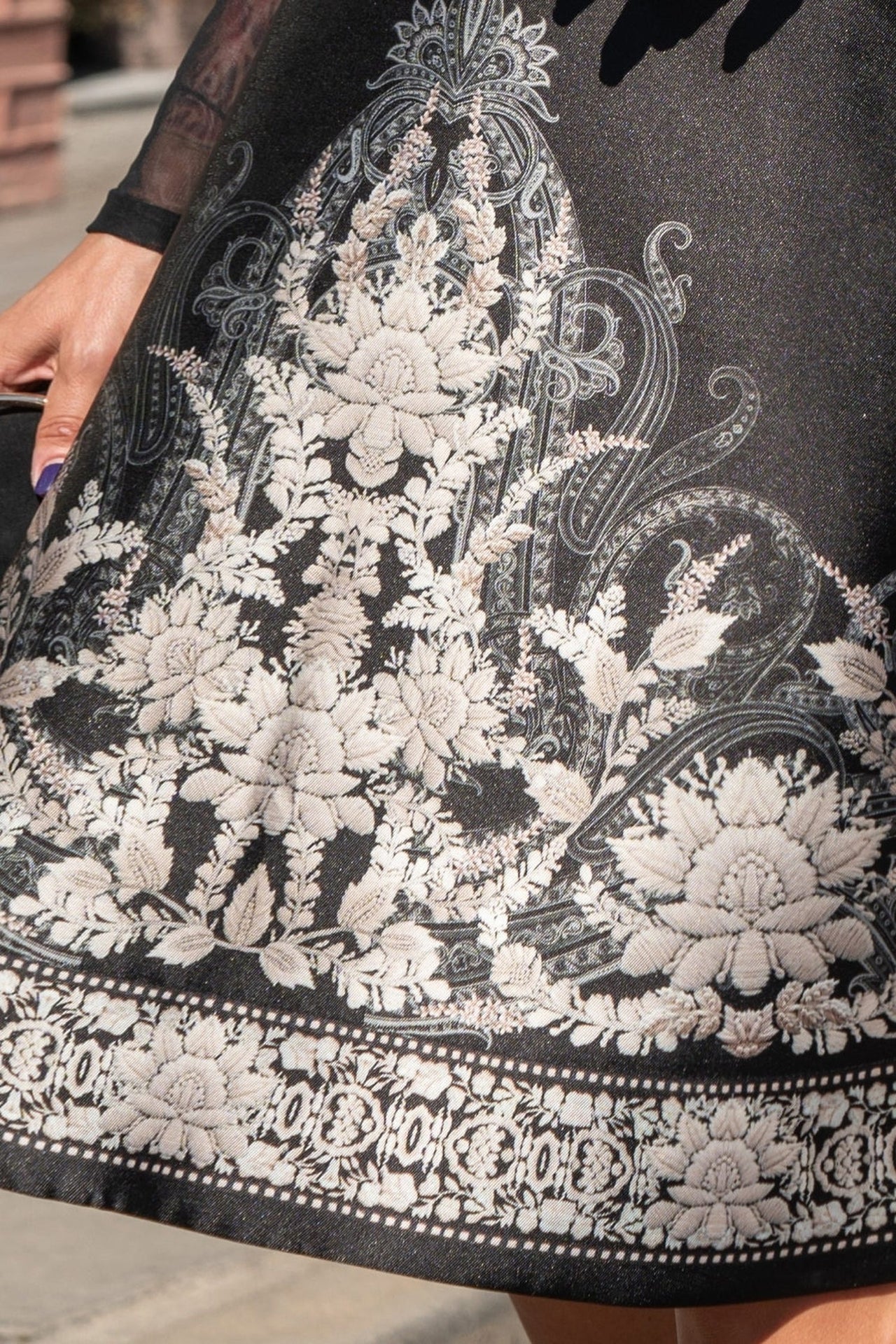 FLARED SKIRT - FROZEN LOTUS