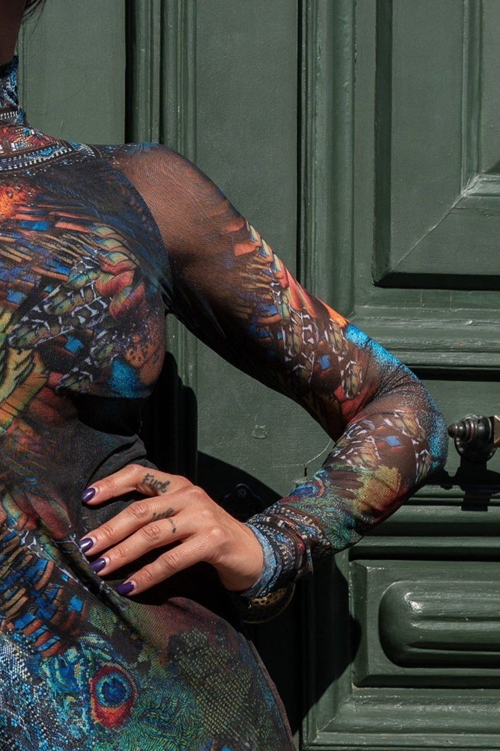 LONG FINE NET DRESS - AMAZONIA JIORO ДЪЛГА РОКЛЯ ОТ ФИНА МРЕЖА - AMAZONIA JIORO