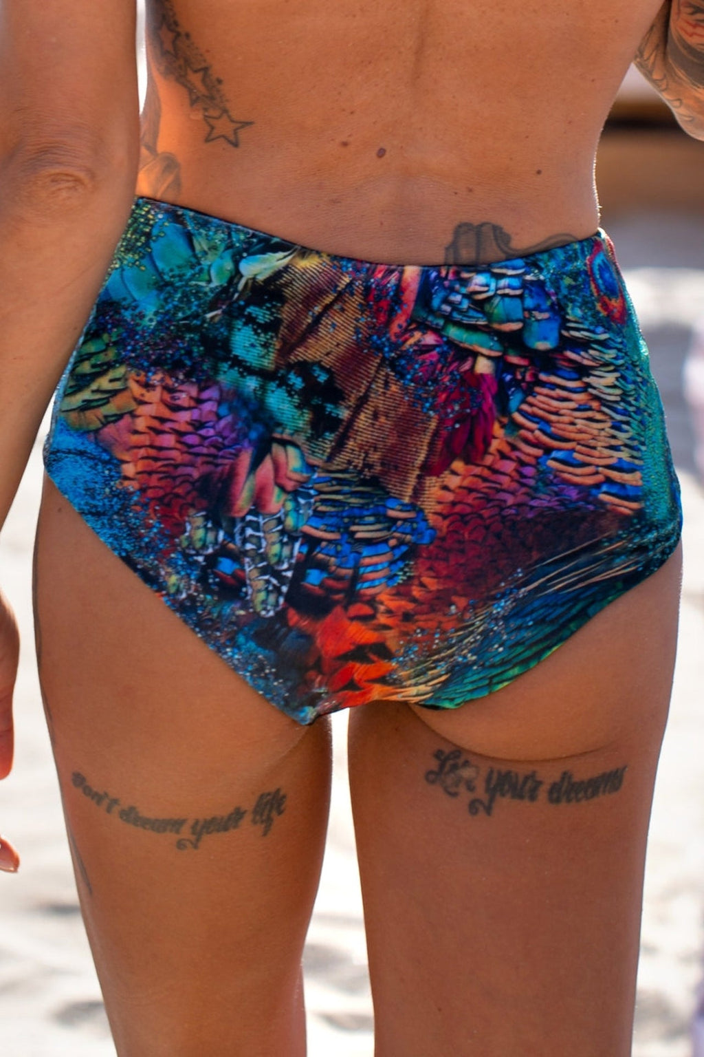 HIGH-WAIST VELVET BIKINI BOTTOM - AMAZONIA