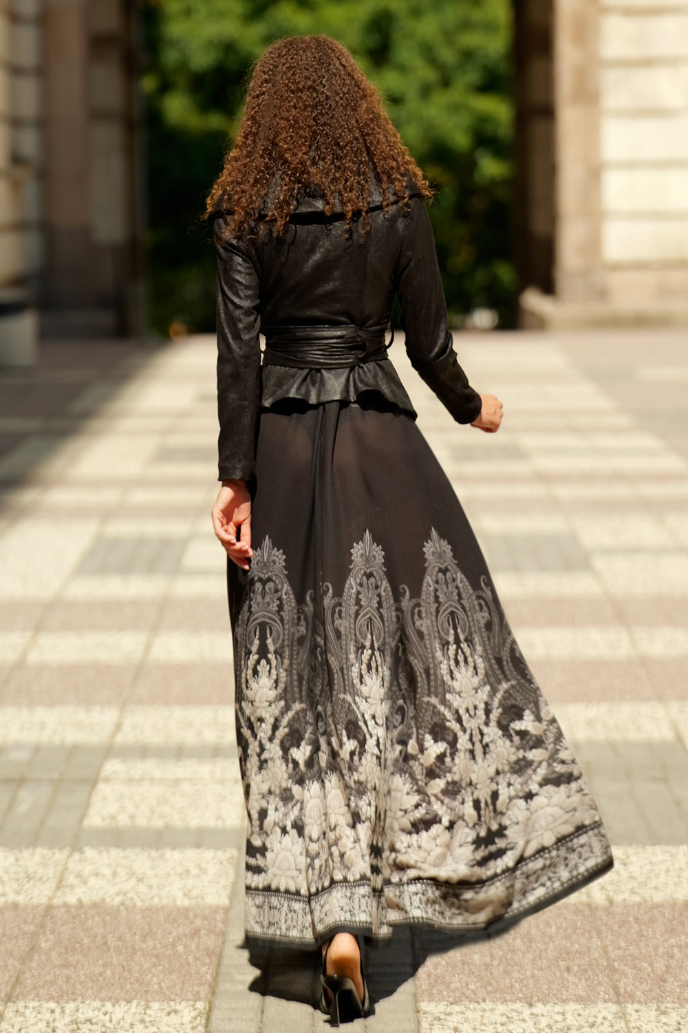 SUEDE-LOOK BLAZER WITH ASYMMETRICAL CLOSURE  IN BLACK - ESSENTIALS