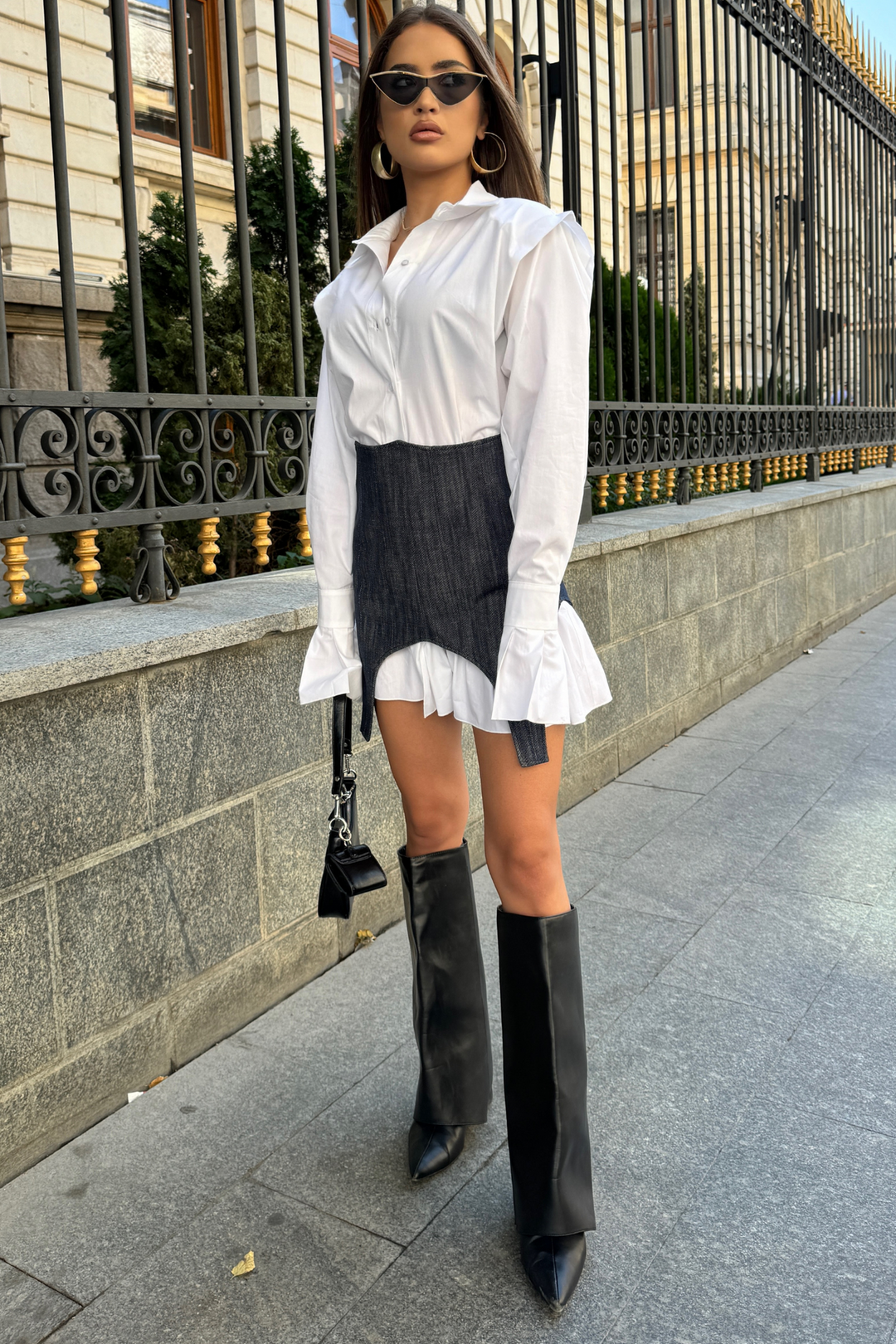 YVN MINI DRSS-SHIRT WITH PUFFED SLEEVES - Fashion Roots
