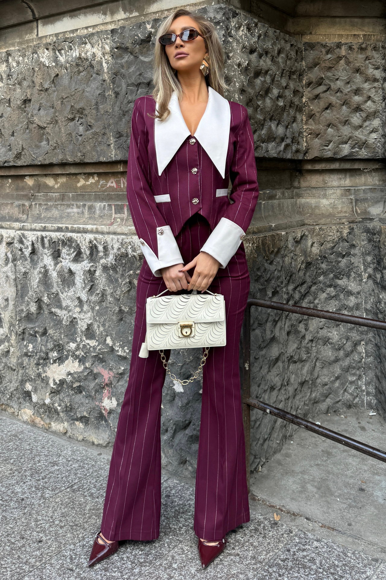 YVN Power Move Striped Blazer