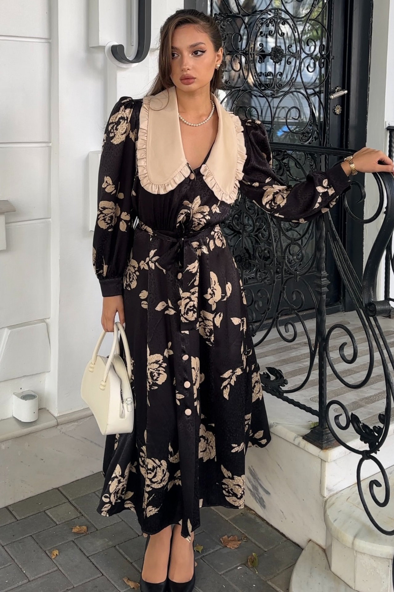 YVN FALL MOSS MIDI DRESS