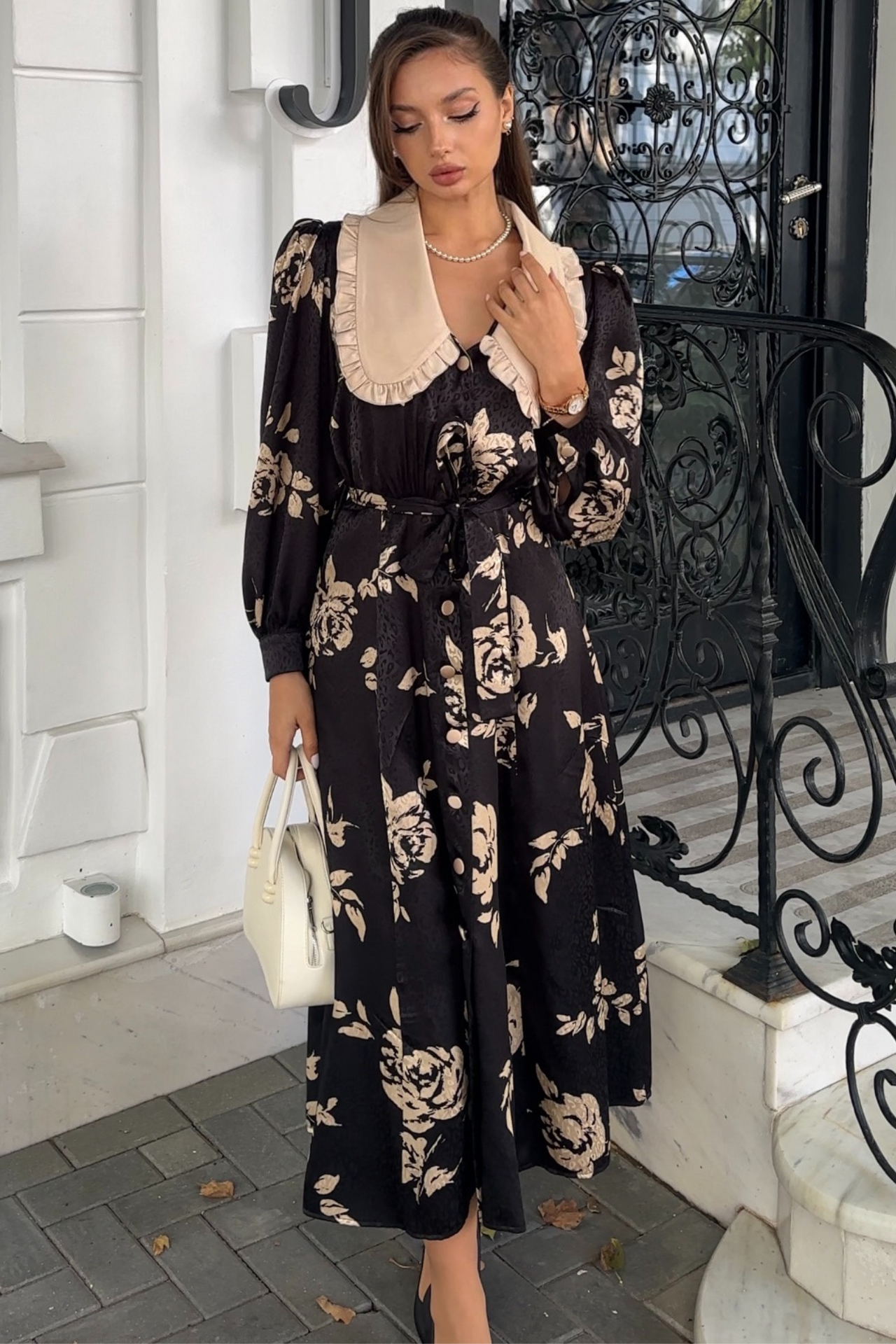 YVN FALL MOSS MIDI DRESS