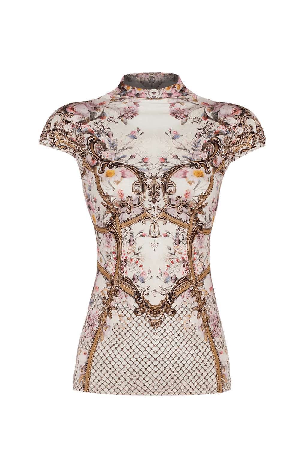 BASIC BLOUSE - BAROQUE FLOWERS JIORO БЕЙСИК ТОП - BAROQUE FLOWERS JIORO