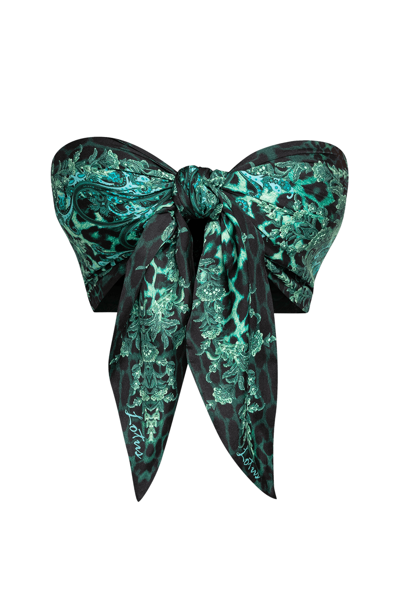 VISCOSE LOOSE TROUSERS - LEO NEON GREEN - Fashion Roots