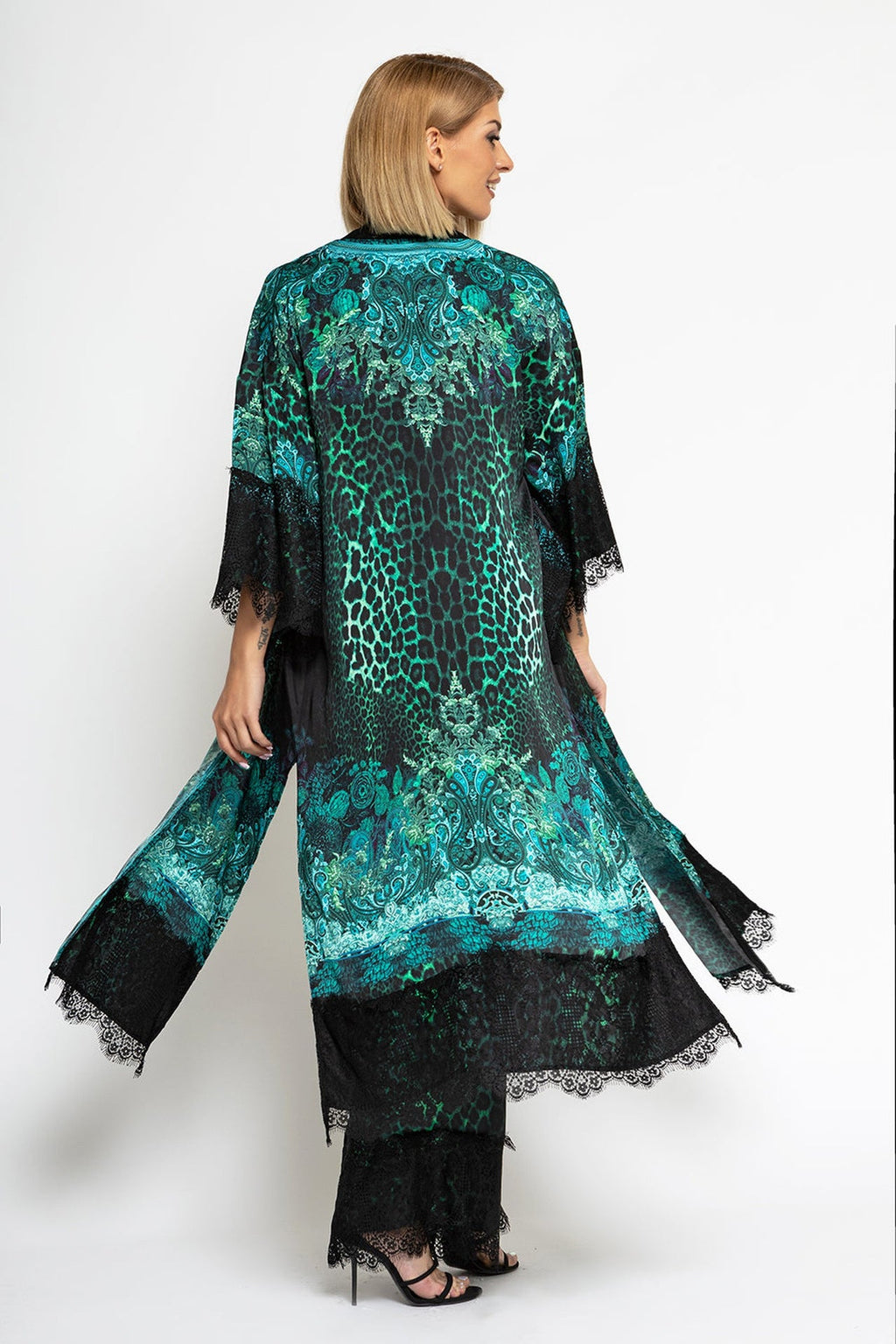 VISCOSE KIMONO - LEO NEON GREEN