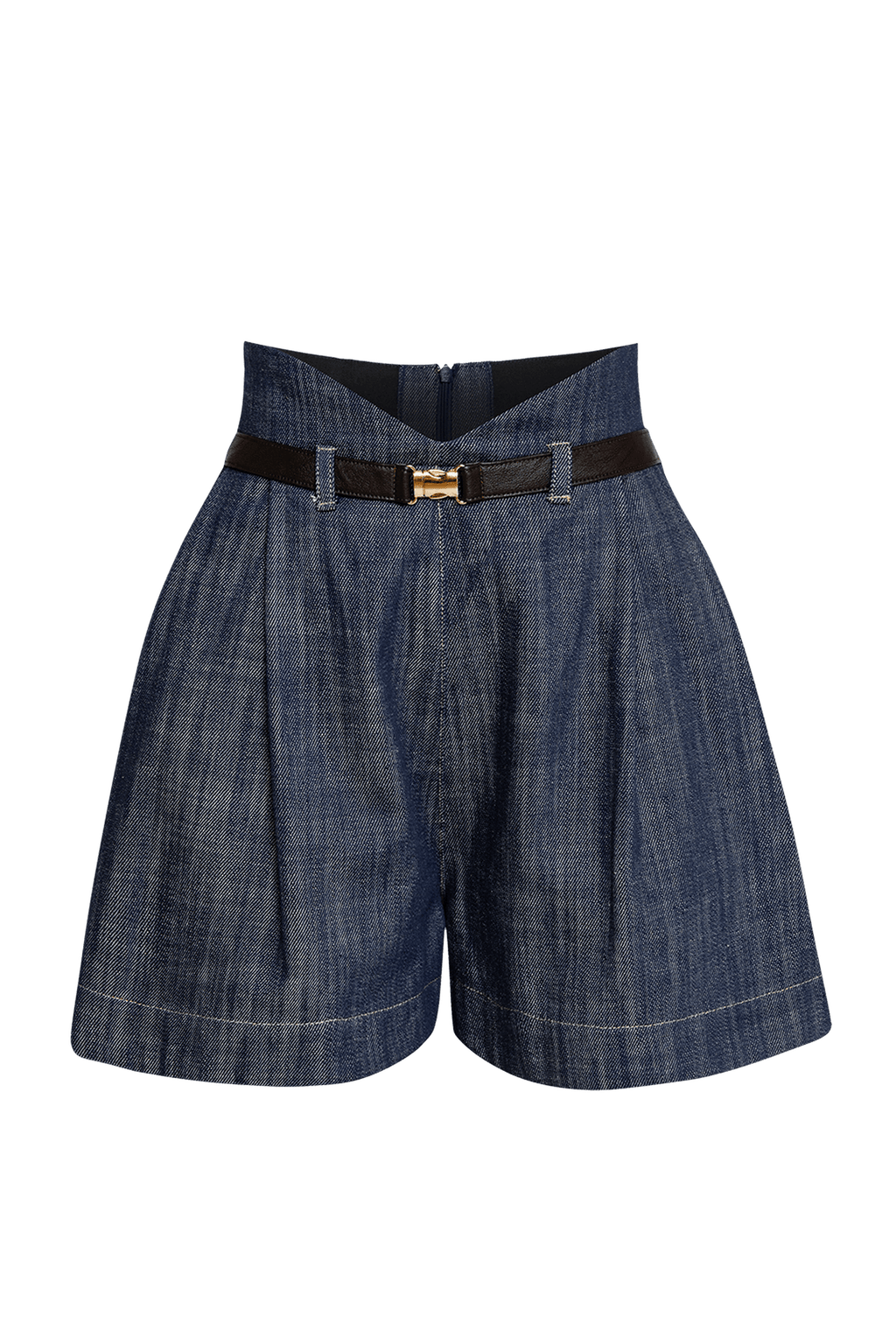 DENIM BERMUDA WITH HIGH WAIST - ESSENTIALS