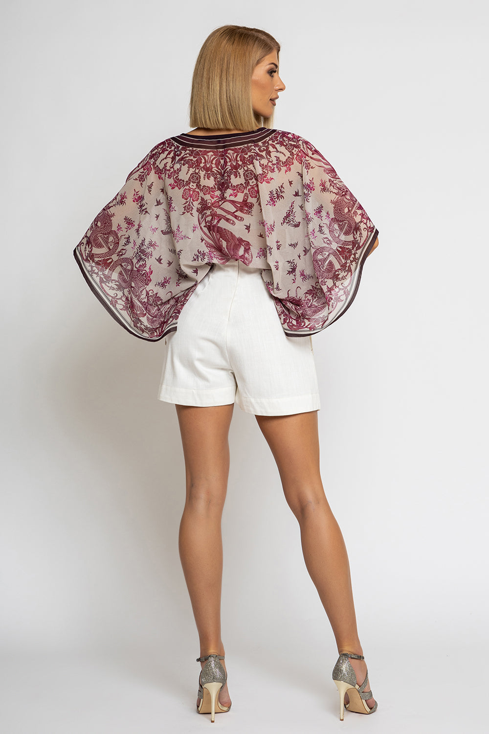 CHIFFON TUNIC - ASIA BORDEAUX - Fashion Roots