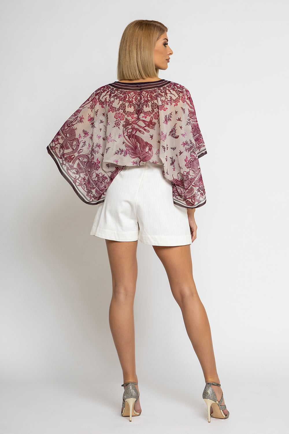 SILK COTTON TUNIC - ASIA BORDEAUX - Fashion Roots
