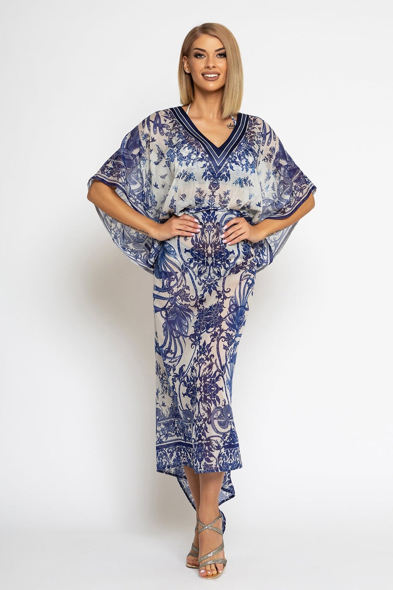 SILK COTTON TUNIC - ASIA SKY - Fashion Roots