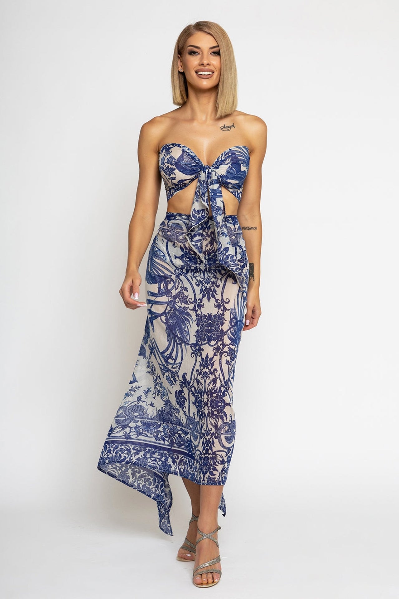 COTTON SILK PAREO AND SCARF SET - ASIA SKY JIORO СЕТ ПАРЕО И ШАЛ ОТ ПАМУК КОПРИНА - ASIA SKY JIORO