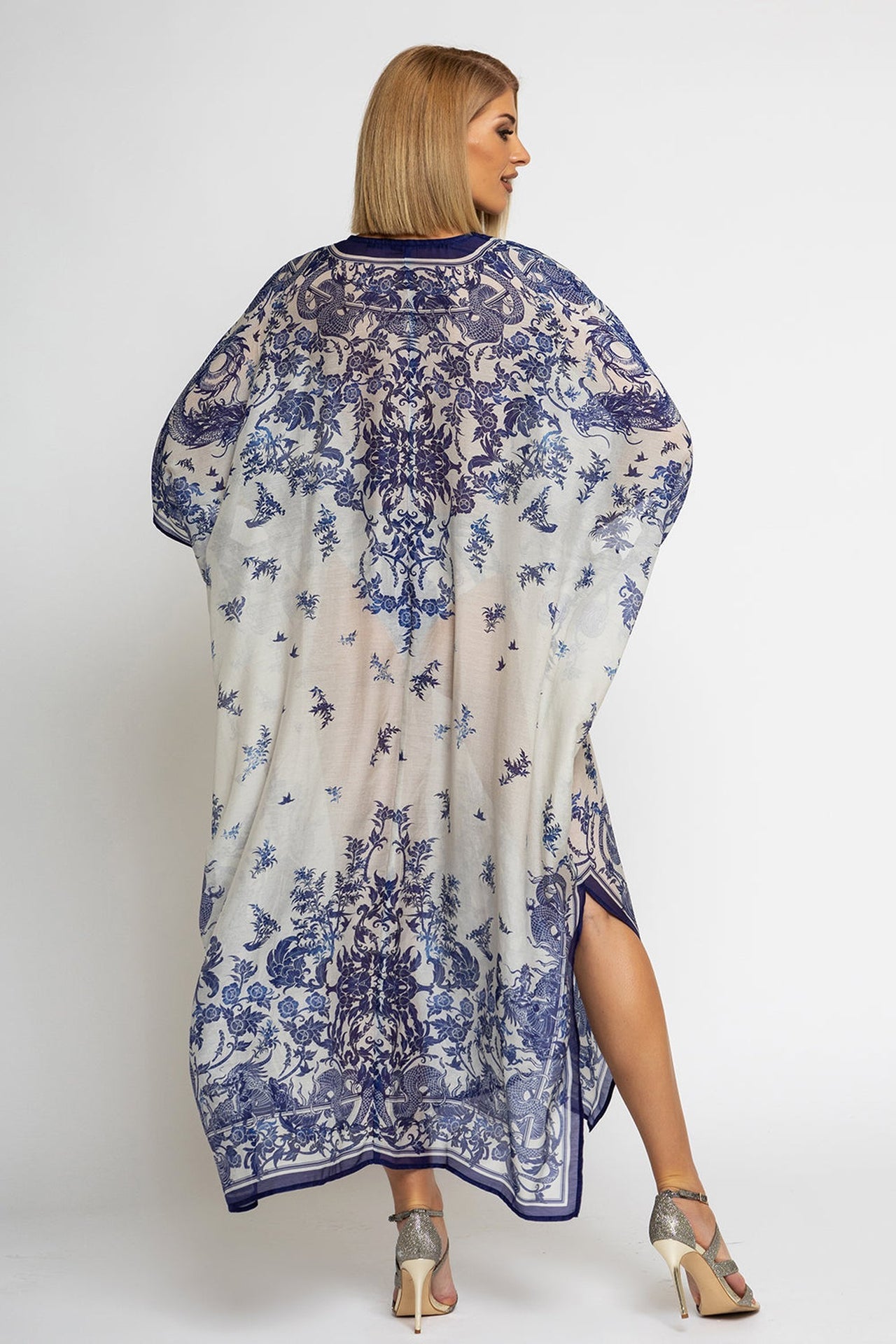 CAFTAN EN COTON ET SOIE - ASIA SKY