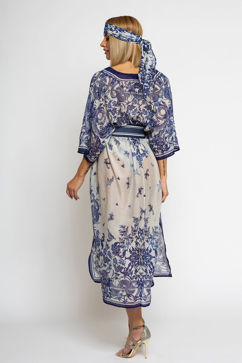 CAFTAN EN COTON ET SOIE - ASIA SKY