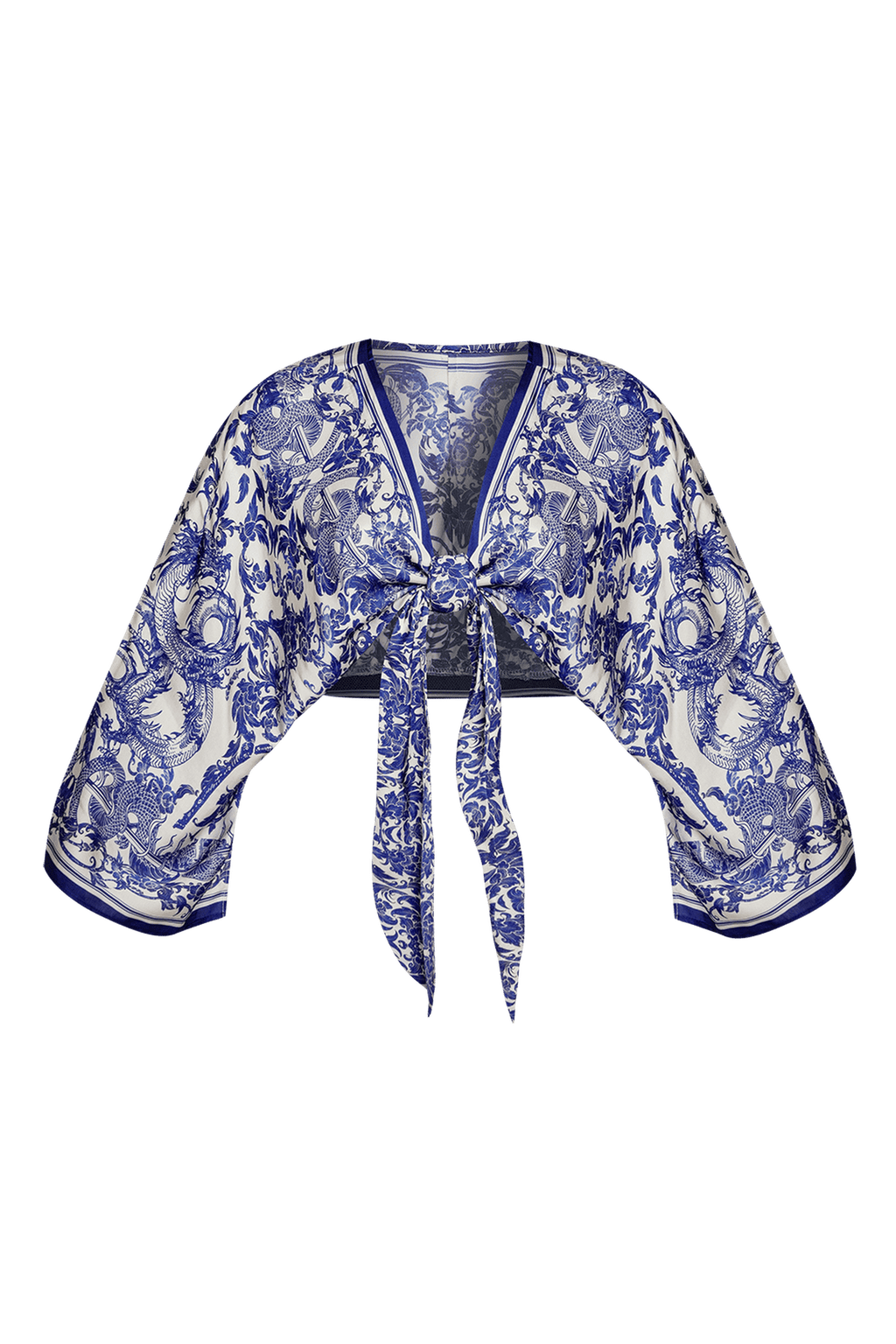 VISCOSE CROP KIMONO - ASIA SKY - Fashion Roots
