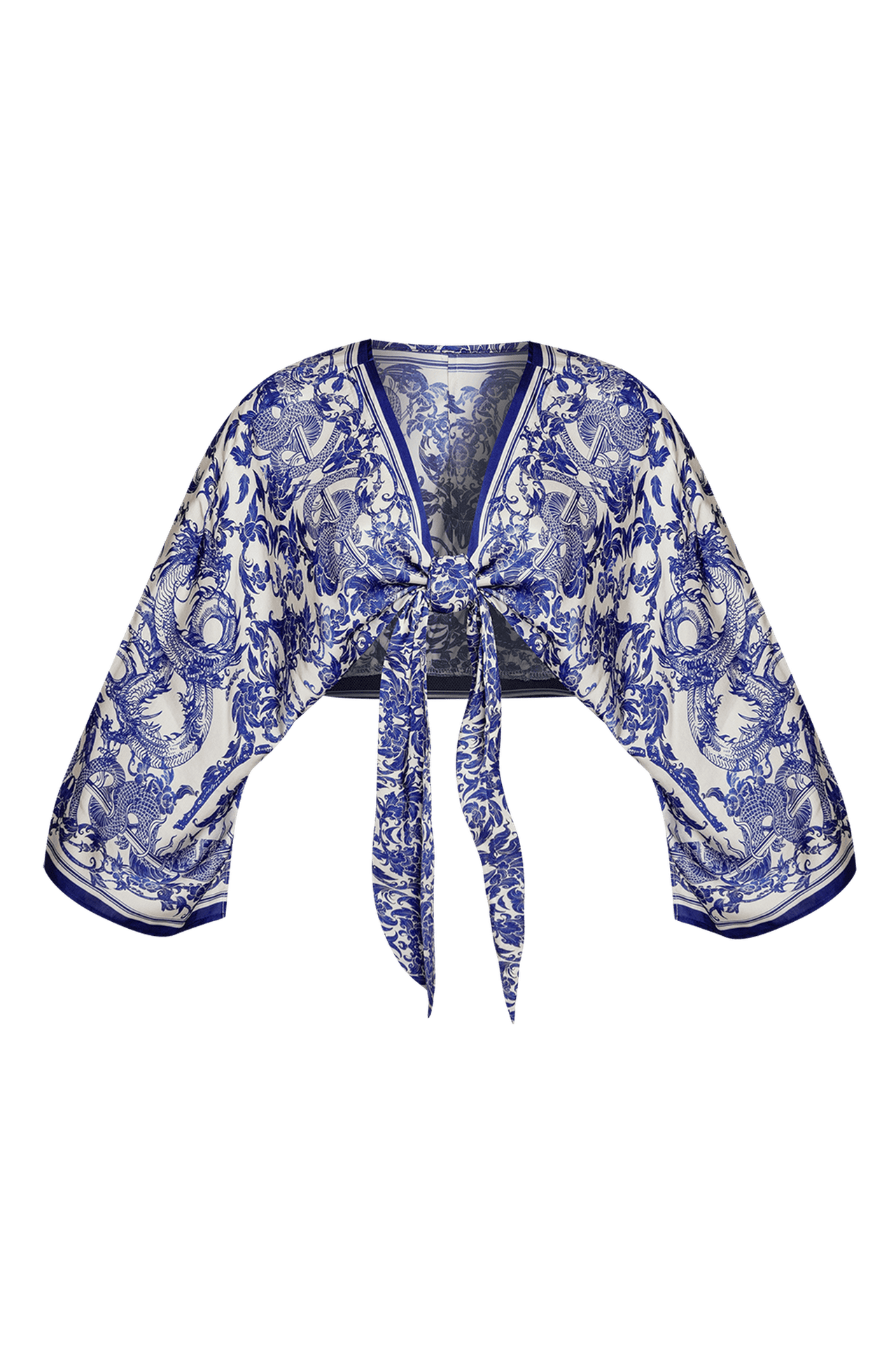 VISCOSE CROP KIMONO - ASIA SKY - Fashion Roots