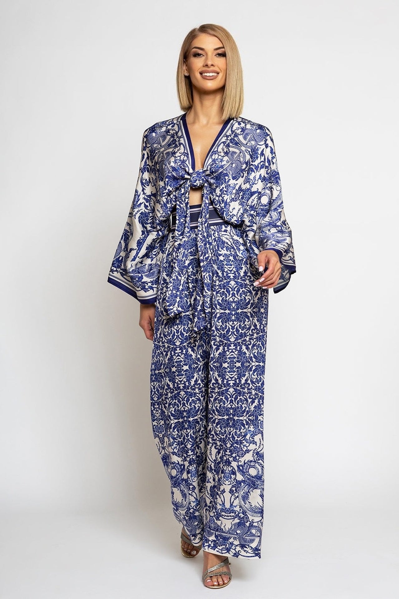 VISCOSE CROP KIMONO - ASIA SKY JIORO КРОП КИМОНО ОТ ВИСКОЗА - ASIA SKY JIORO