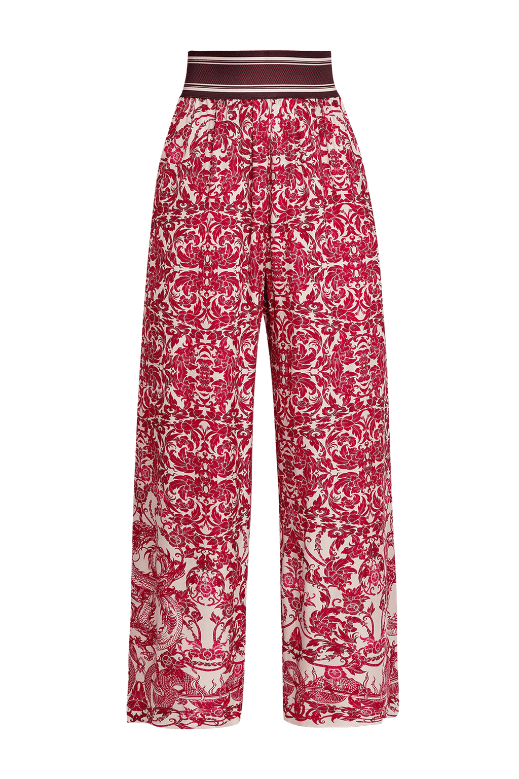 LOOSE PANTS AND VISCOSE SCARF SET - ASIA BORDEAUX JIORO СЕТ СВОБОДЕН ПАНТАЛОН И ШАЛ ОТ ВИСКОЗА - ASIA BORDEAUX JIORO