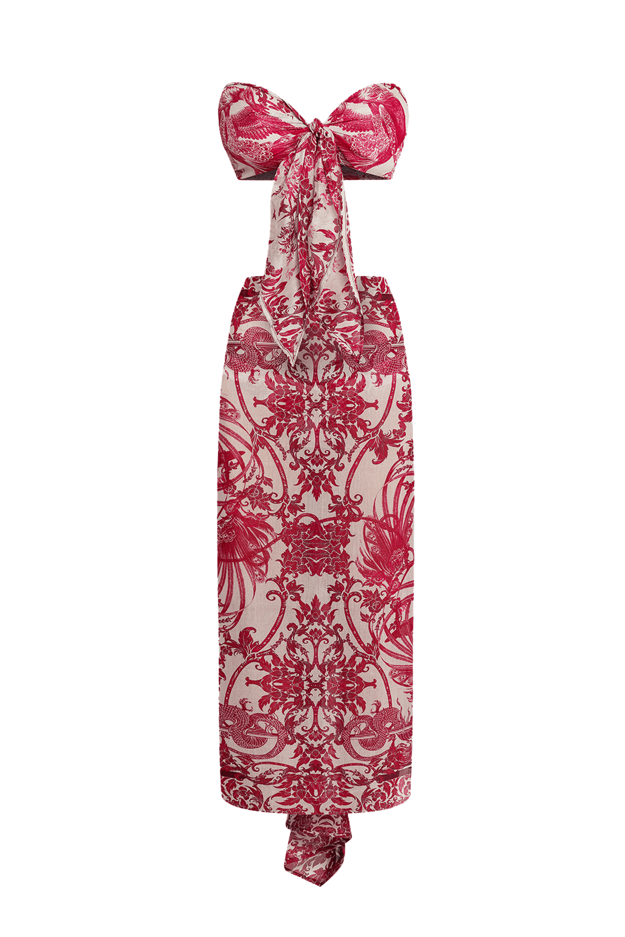 COTTON SILK PAREO AND SCARF SET - ASIA BORDEAUX JIORO СЕТ ПАРЕО И ШАЛ ОТ ПАМУК КОПРИНА - ASIA BORDEAUX JIORO