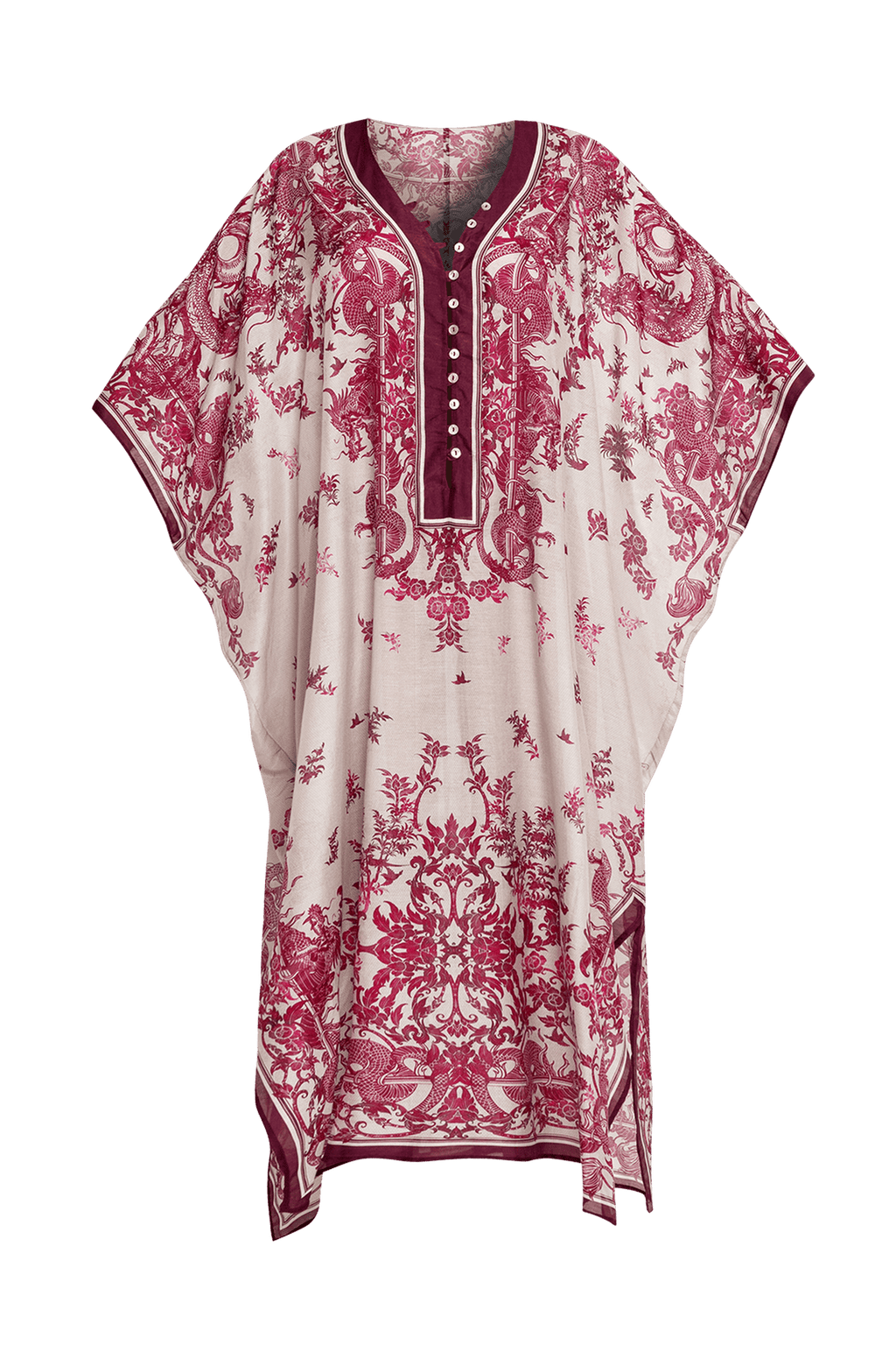 CAFTAN EN SOIE ET COTON - ASIE BORDEAUX