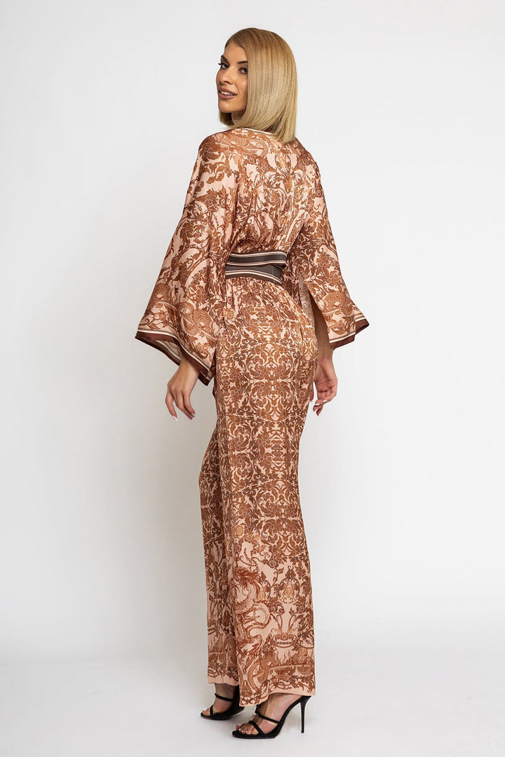 VISCOSE CROP KIMONO - ASIA BEIGE JIORO КРОП КИМОНО ОТ ВИСКОЗА - ASIA BEIGE JIORO