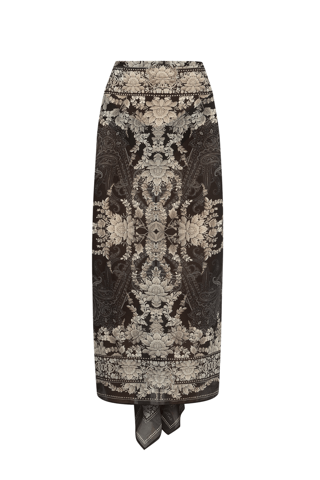 SILK VISKOSE SET OF PAREO AND SCARF - FROZEN LOTUS JIORO СЕТ ПАРЕО И ШАЛ ОТ ВИСКОЗА С КОПРИНА - FROZEN LOTUS JIORO