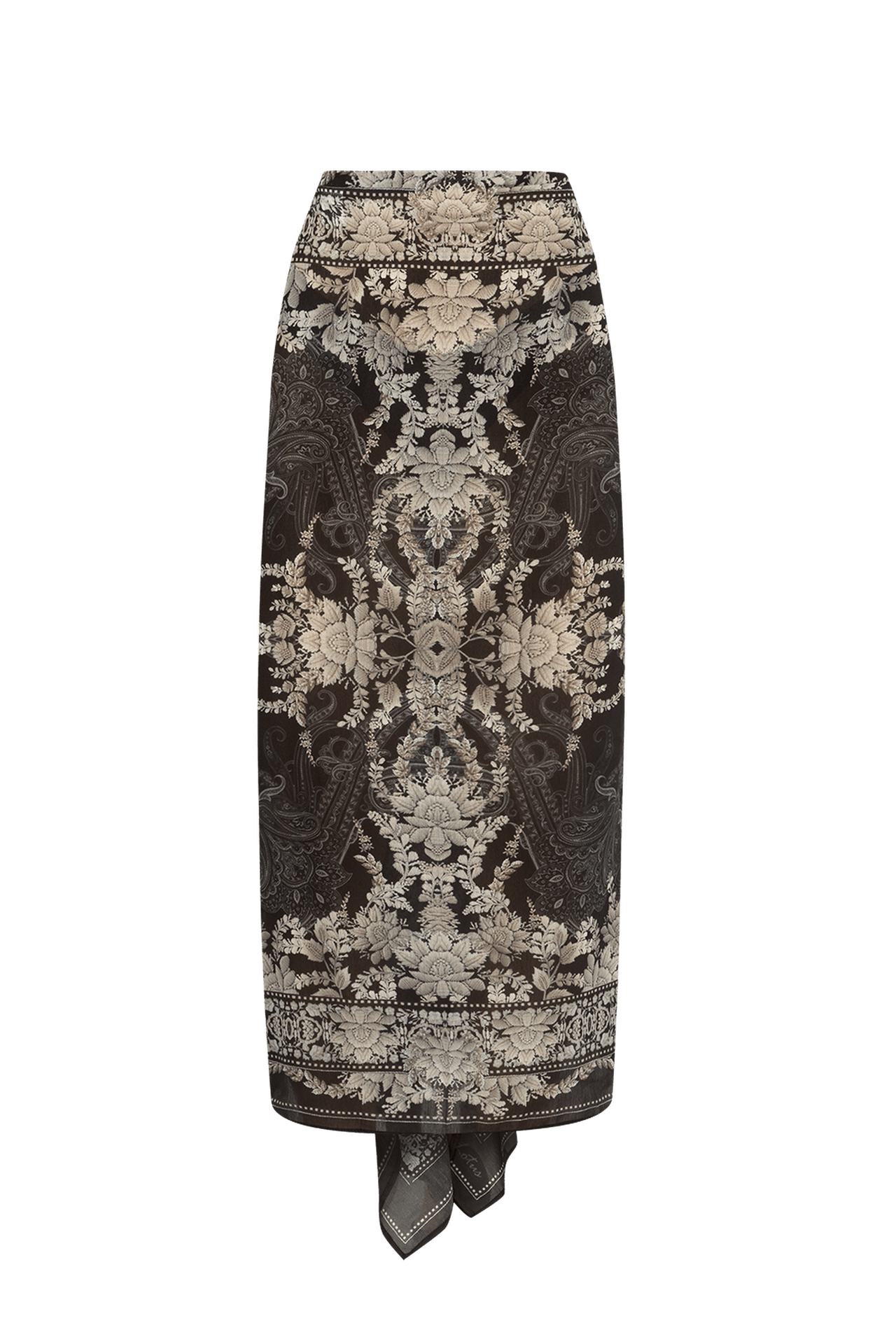 SILK VISKOSE SET OF PAREO AND SCARF - FROZEN LOTUS JIORO СЕТ ПАРЕО И ШАЛ ОТ ВИСКОЗА С КОПРИНА - FROZEN LOTUS JIORO