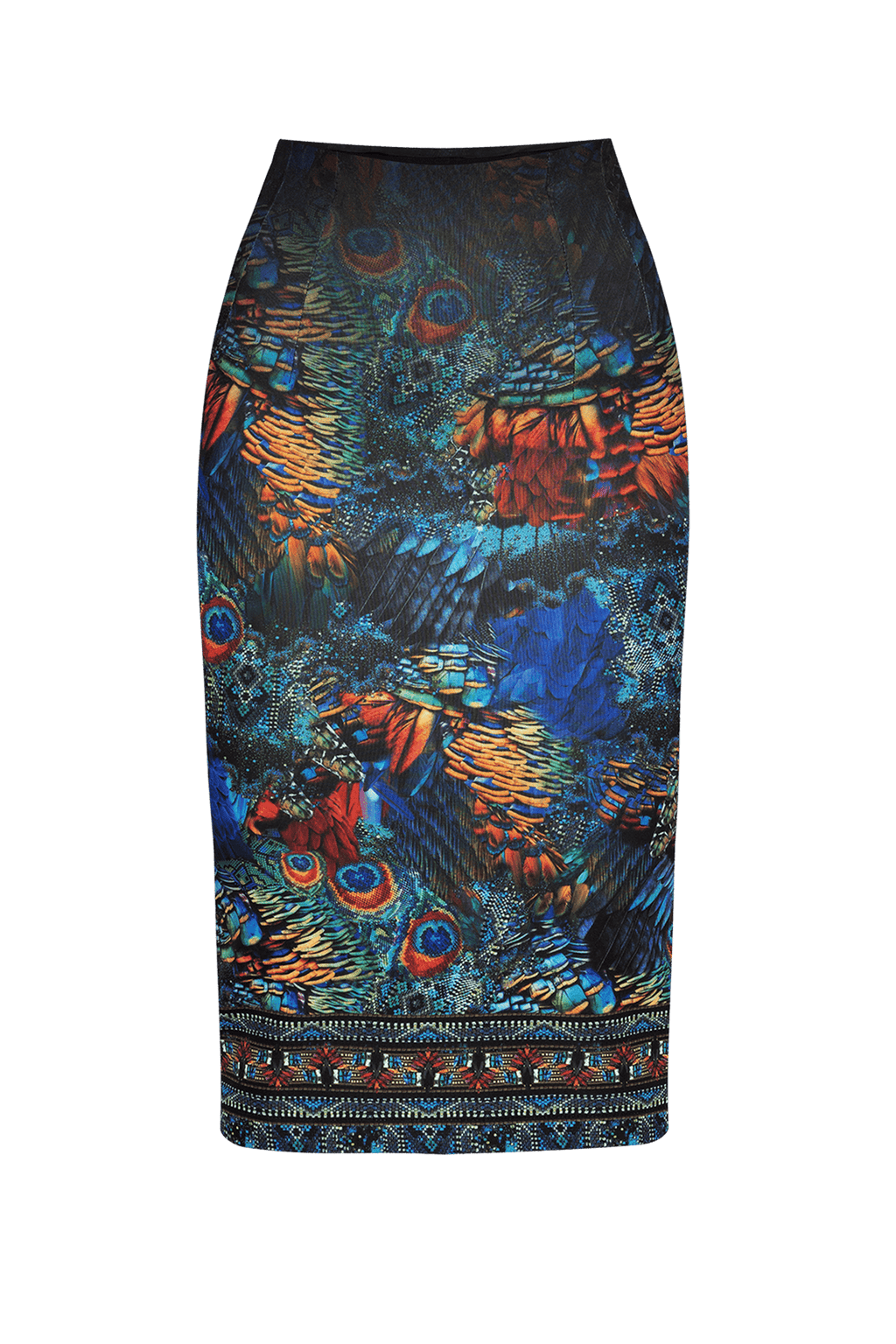 FRENCH TERRY KNEE-LENGTH SKIRT - AMAZONIA JIORO FRENCH TERRY KNEE-LENGTH SKIRT - AMAZONIA JIORO