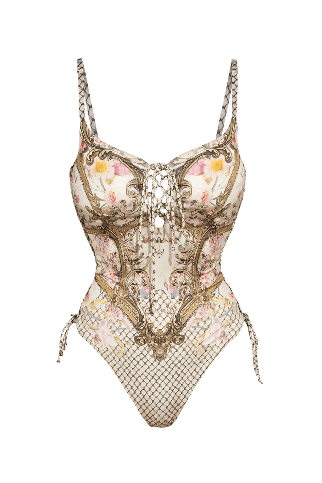 ONE-PIECE SWIMSUIT - BAROQUE FLOWERS - Fashion Roots