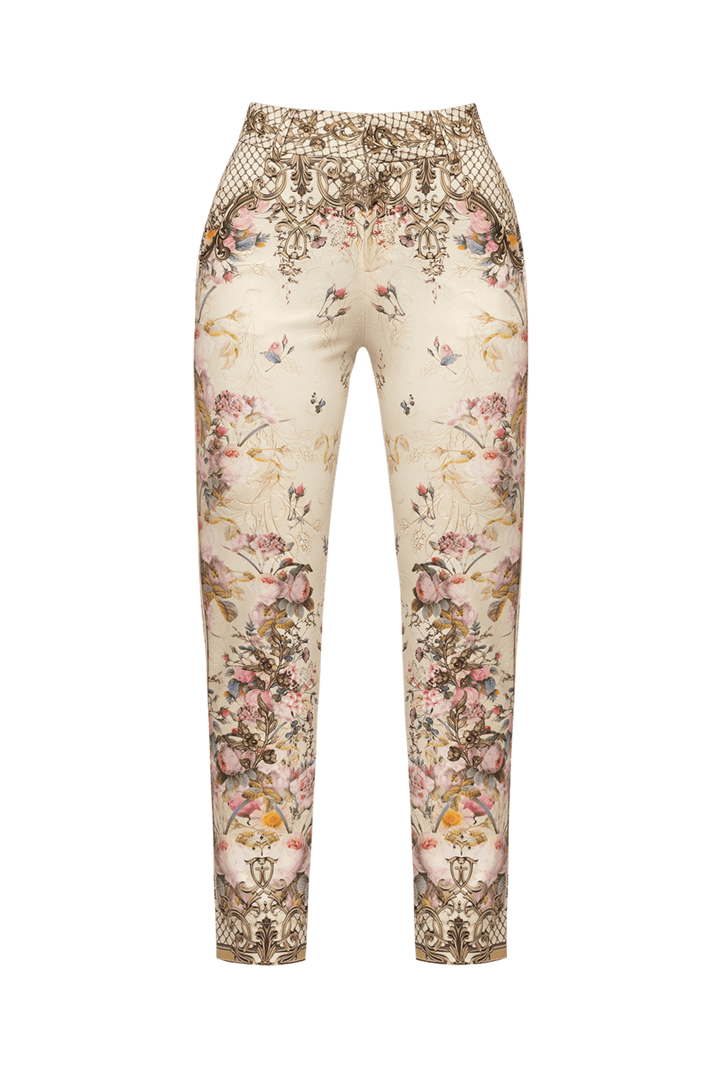 CLASSIC VISCOSE PANTS - BAROQUE FLOWERS JIORO КЛАСИЧЕСКИ ПАНТАЛОН ОТ ВИСКОЗА - BAROQUE FLOWERS JIORO