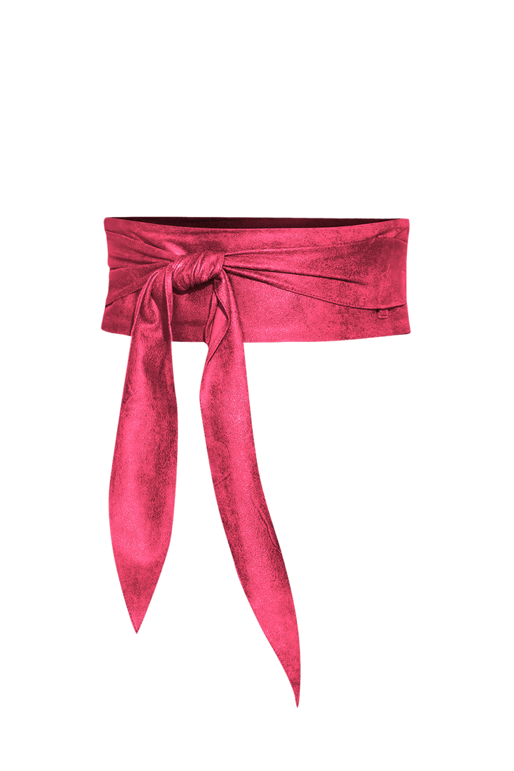WRAP-STYLE BELT - SUEDE-LIKE IN CYCLAMEN - ESSENTIALS - Fashion Roots