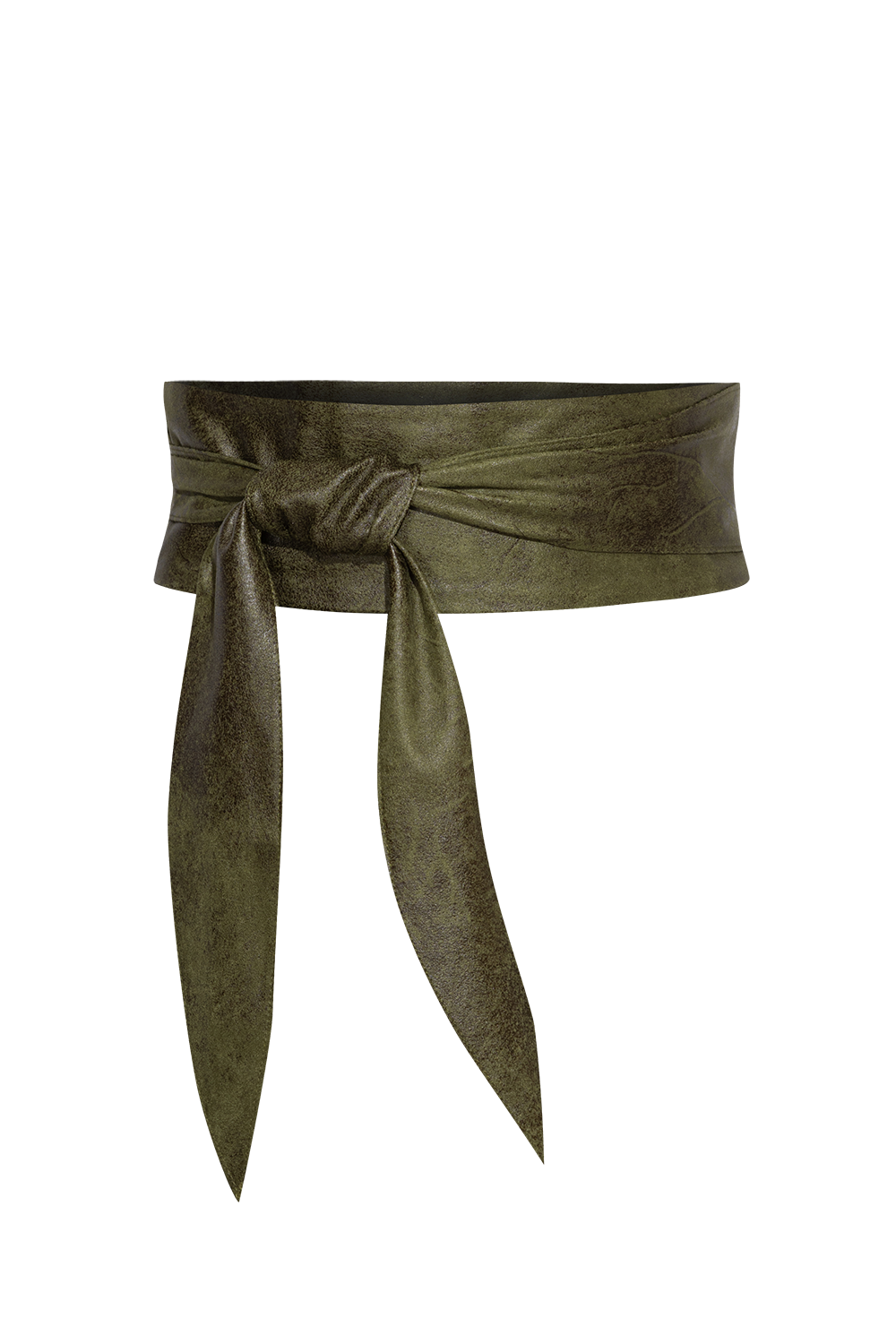 WRAP-STYLE BELT - SUEDE-LIKE IMITATION IN OLIVE GREEN - ESSENTIALS