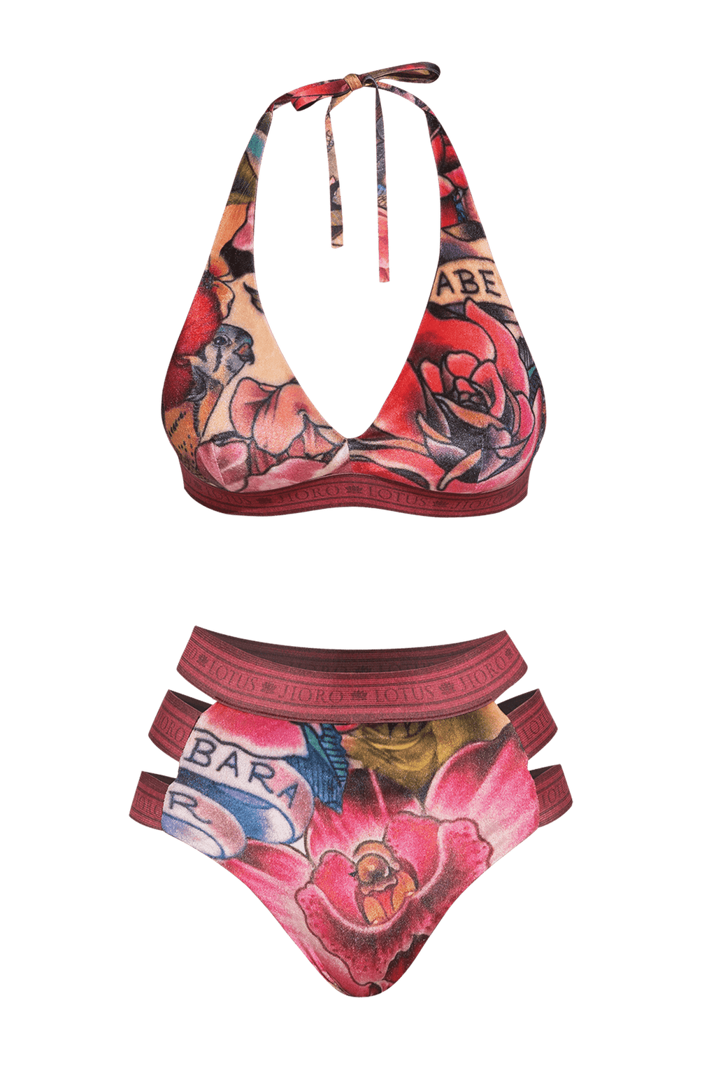 BIKINI-STYLE BOTTOM - TATTOO STAR JIORO ДОЛНИЩЕ С ВИСОКА ТАЛИЯ ОТ КАДИФЕ - TATTOO STAR JIORO