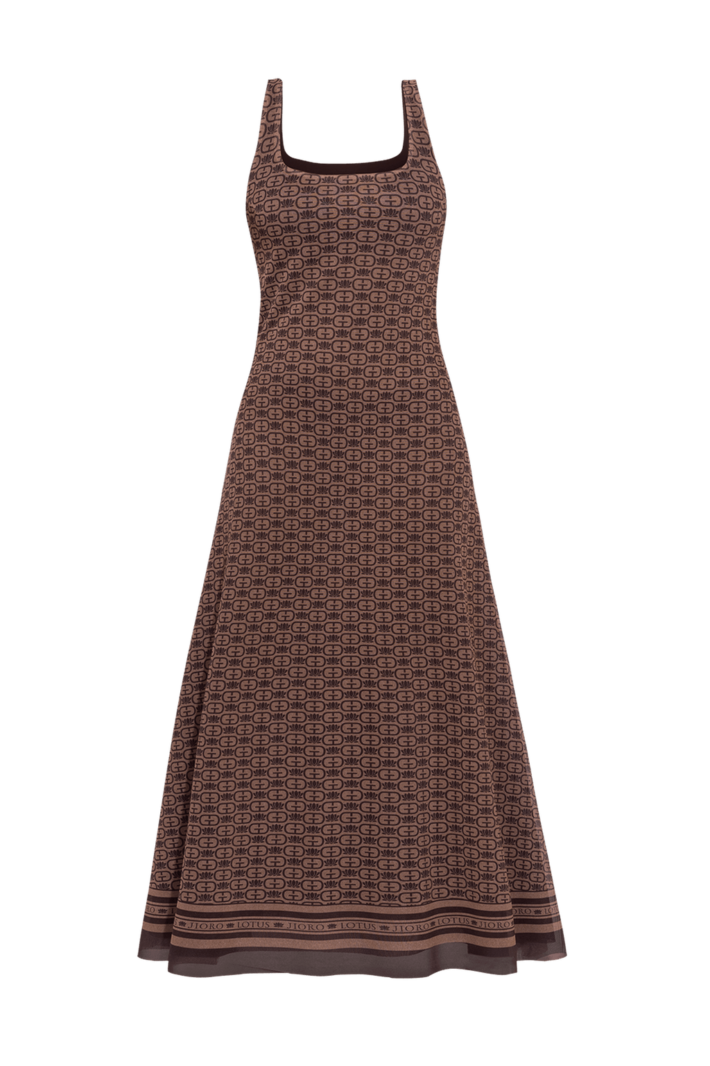DLHÉ ŠATY BEZ CHRBTA - LOGO MOCHA MOUSSE