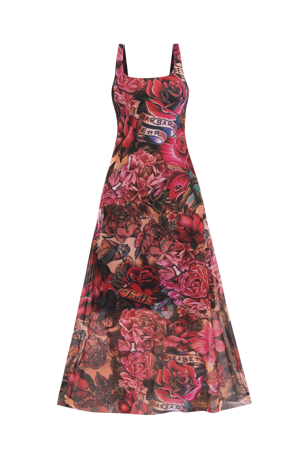 BACKLESS LONG DRESS - TATTOO STAR - Fashion Roots