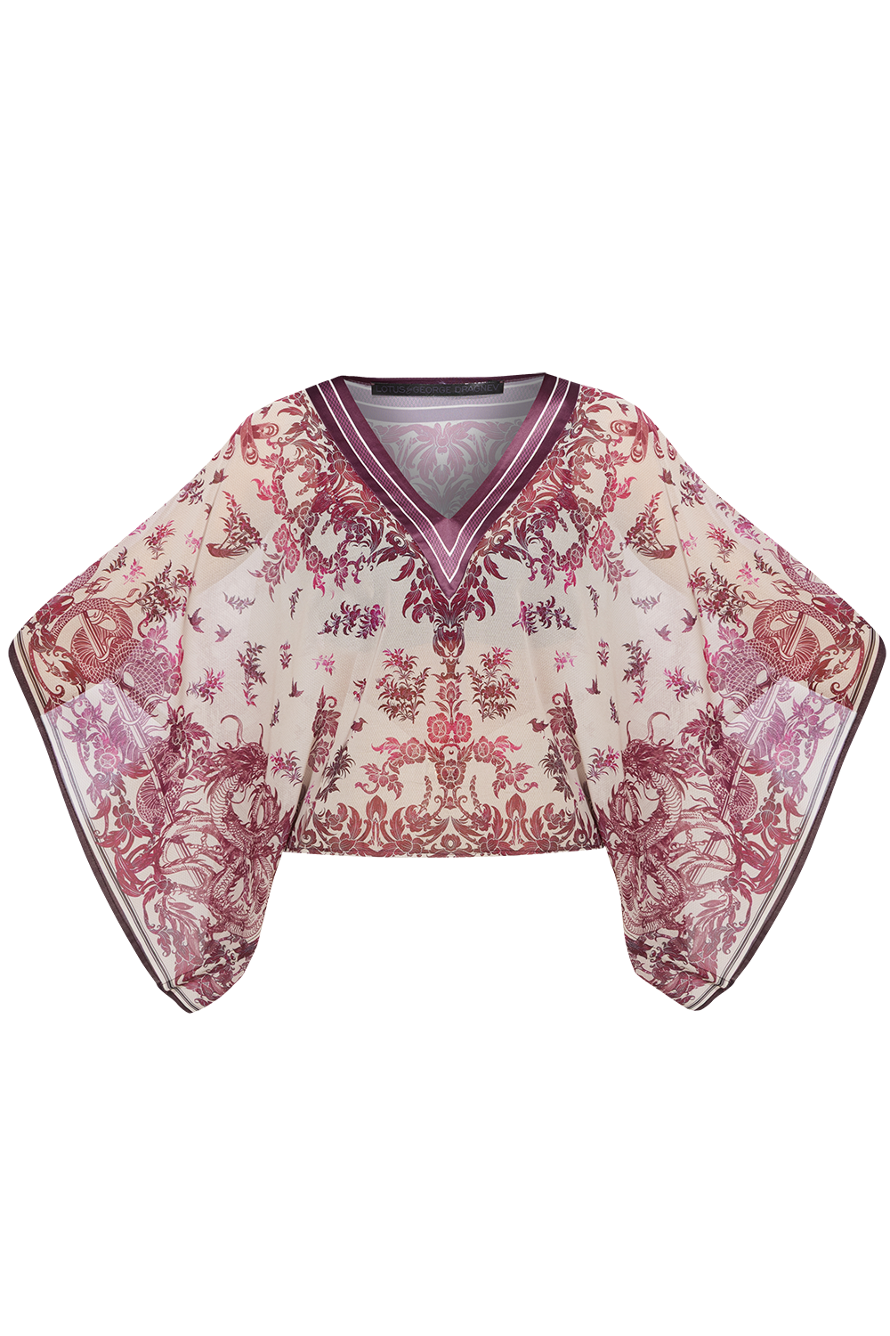 CHIFFON TUNIC - ASIA BORDEAUX - Fashion Roots