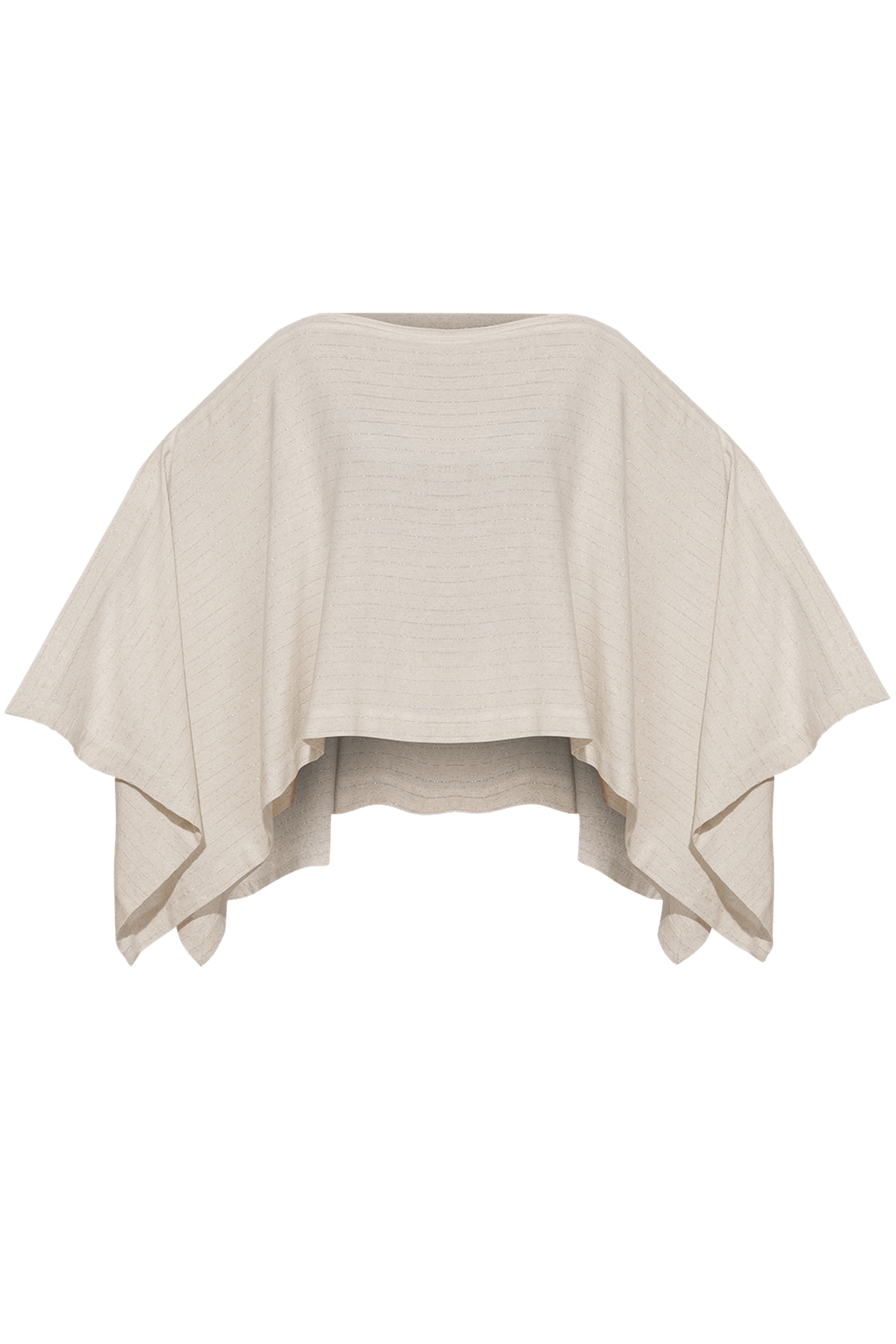 TUNIQUE DÉCONTRACTÉE EN VISCOSE-LIN AVEC FENTES LATÉRALES À RAYURES ÉCRUES - ESSENTIALS