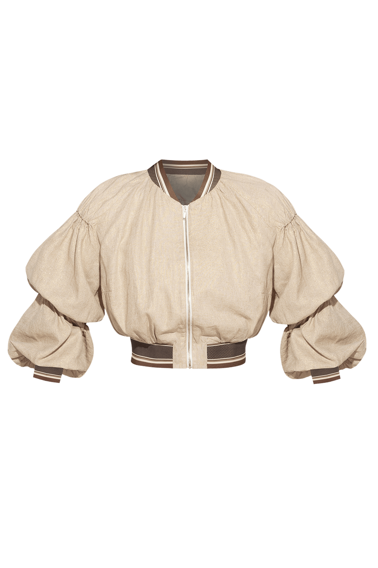 BLOUSON BOMBER EN LIN - ESSENTIELS