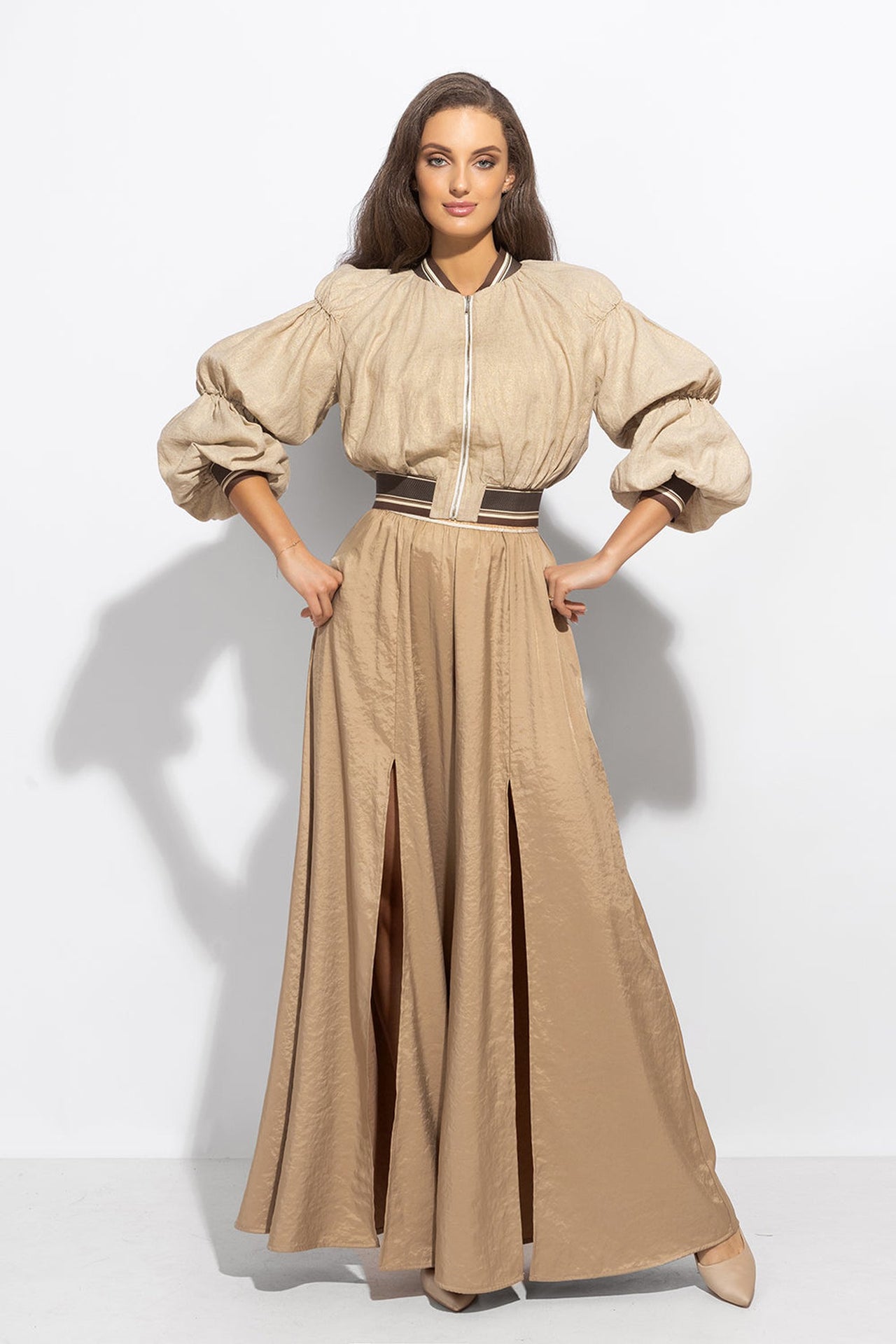 BLOUSON BOMBER EN LIN - ESSENTIELS