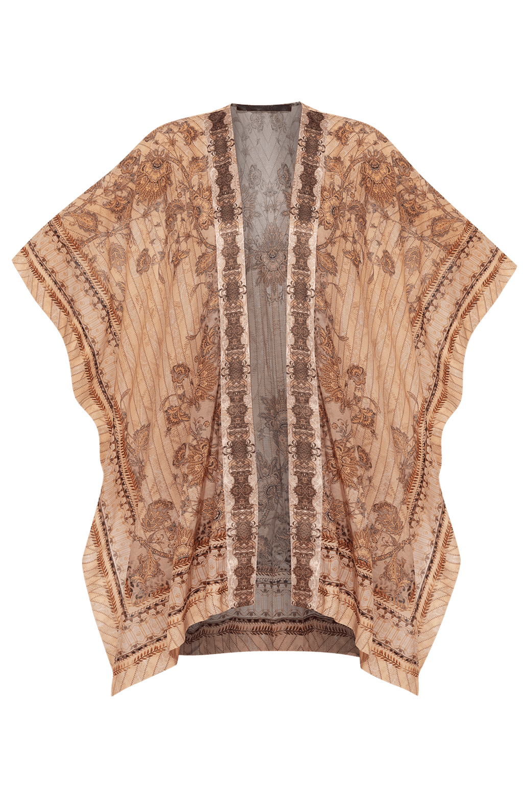 SILK KIMONO DRESS - LEO BEIGE JIORO КИМОНО ОТ КОПРИНА - LEO BEIGE JIORO